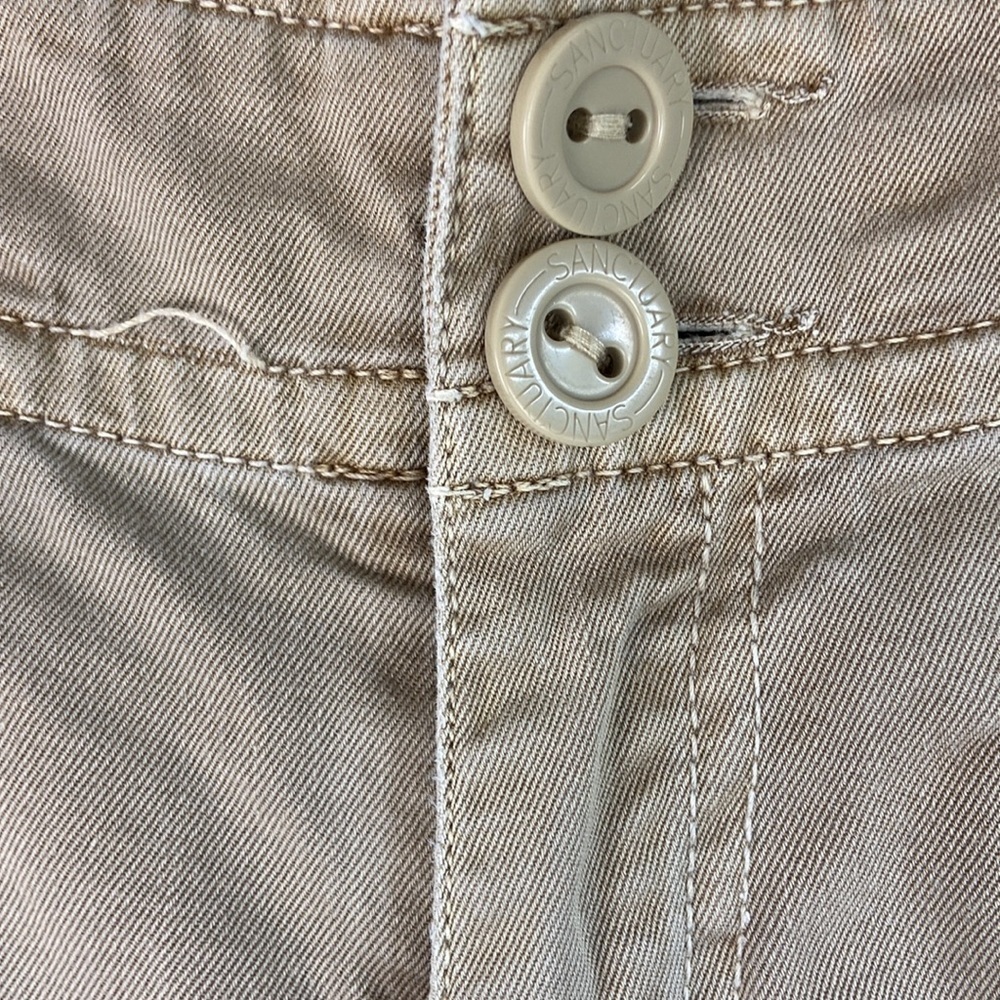 SANCTUARY Anthropologie Khaki Cargo Utility Wide Leg Pants Size 6 - Picture 6 of 15